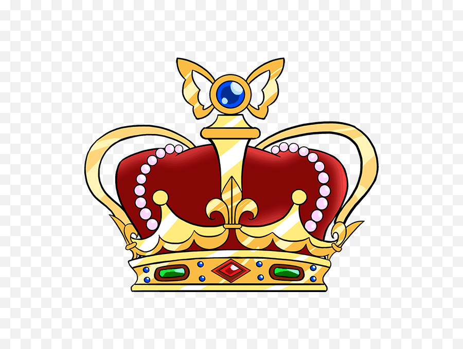 Download How To Draw A In Few Easy - Crown Cartoon Drawing Cartoon Queen Crown Drawing Png,Crown Cartoon Png