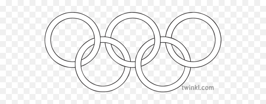 Olympic Rings Black And White 2 - Teddy Bear Swimming Cartoon Png,Olympic Rings Png