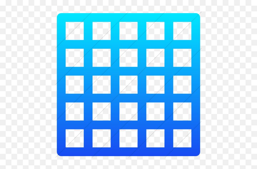 Iconsetc Simple Ios Blue Gradient Layouts Outline Grid 5x5 - Grid Icon Png,Blue Square Icon