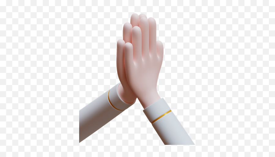 Premium Prayer Hand Gesture 3d Illustration Download In Png - Fist,Prayer Hands Icon