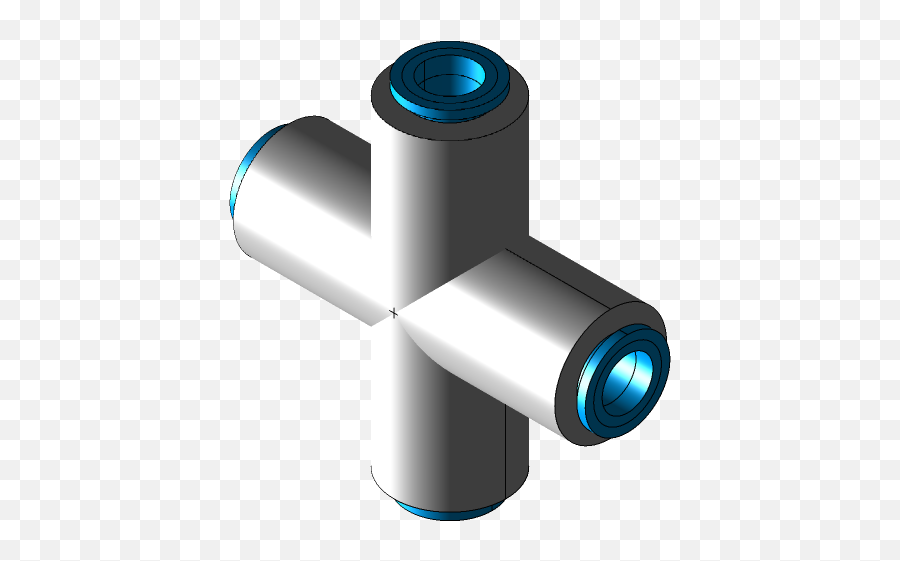 Freecad 6mm Pneumatic Tube Fitting Push - Type Cross Shape Cylinder Png,Revit File Icon
