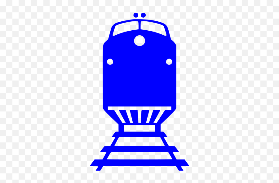 Blue Train 9 Icon - Free Blue Train Icons Train Station Silhouette Png,Railway Icon