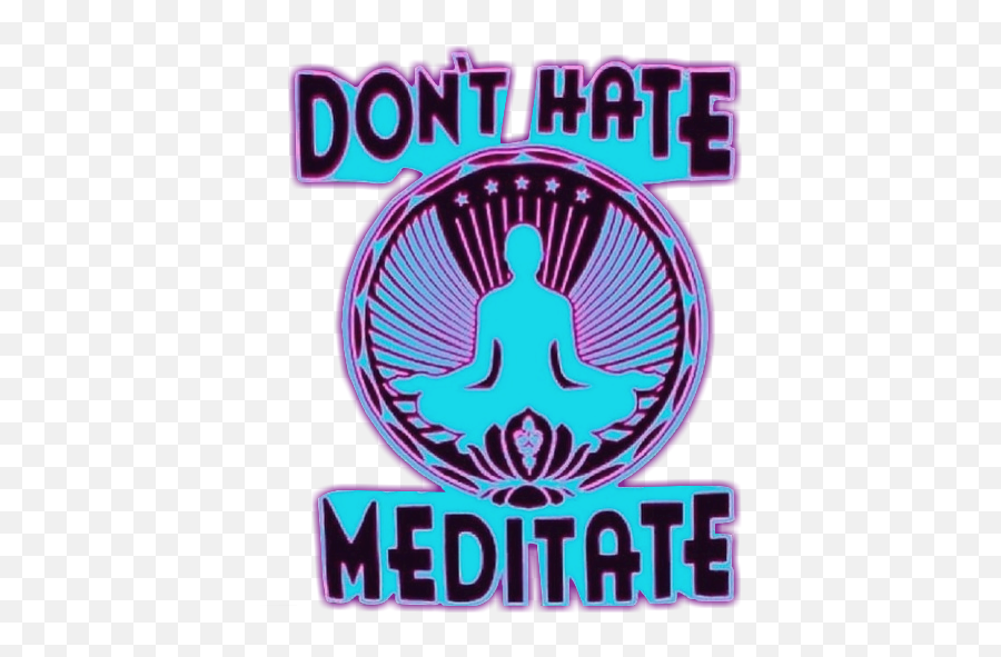 Download Blog Logo Meditation Blue Purple Hd Png Hq - Don T Hate Meditate,Meditate Png