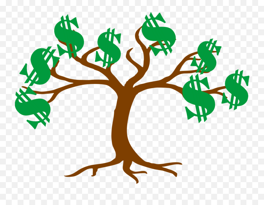 Dollar Signs As Leaves - Bare Tree Clip Art Png,Money Tree Png