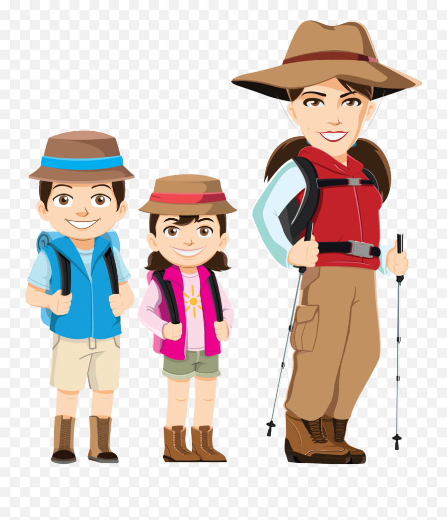 Hiking Kids - Clip Art Png,Hikers Png