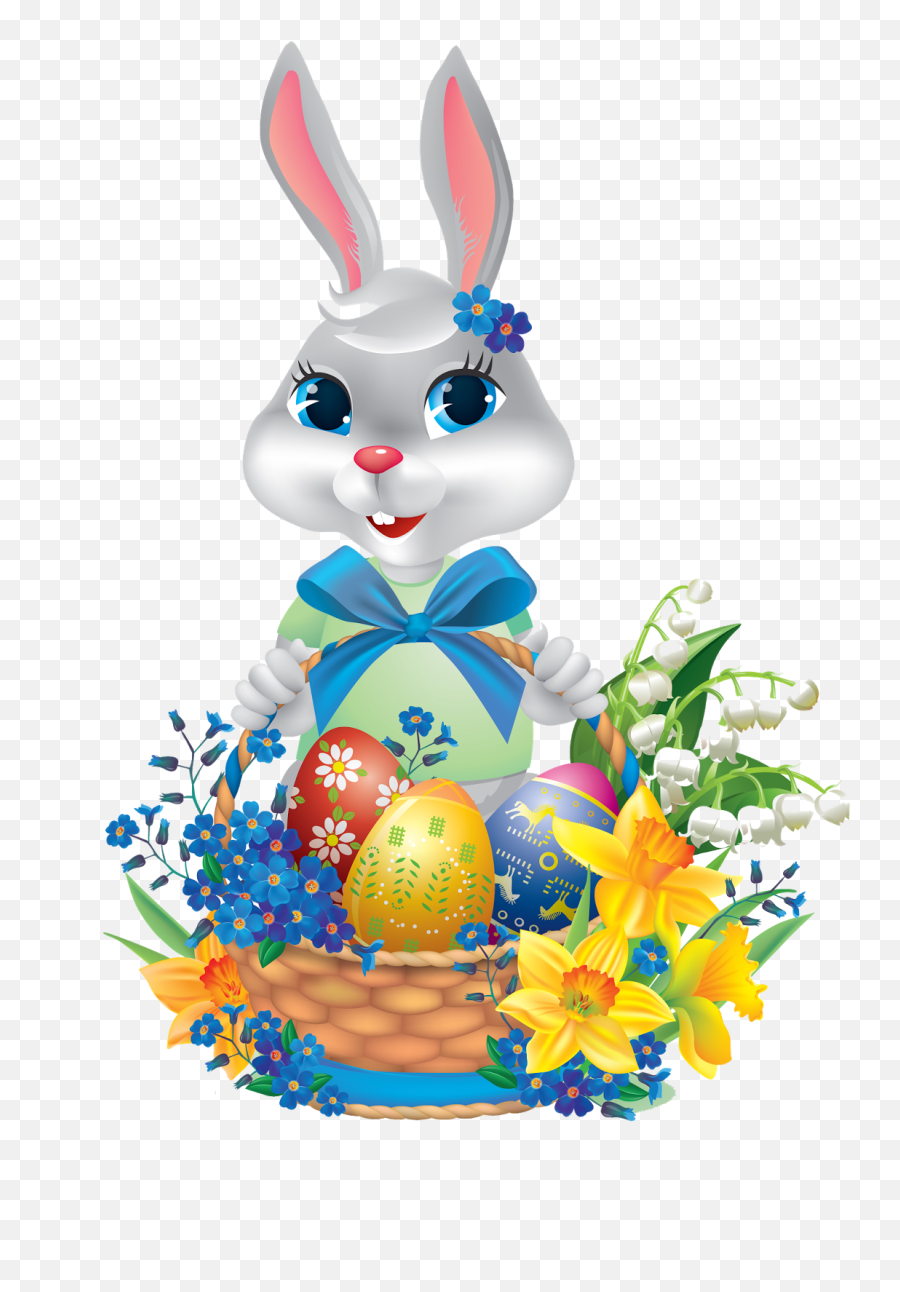 Basket Egg Easter Bunny Png Free Photo - Printable Easter Bunny,Easter Bunny Png
