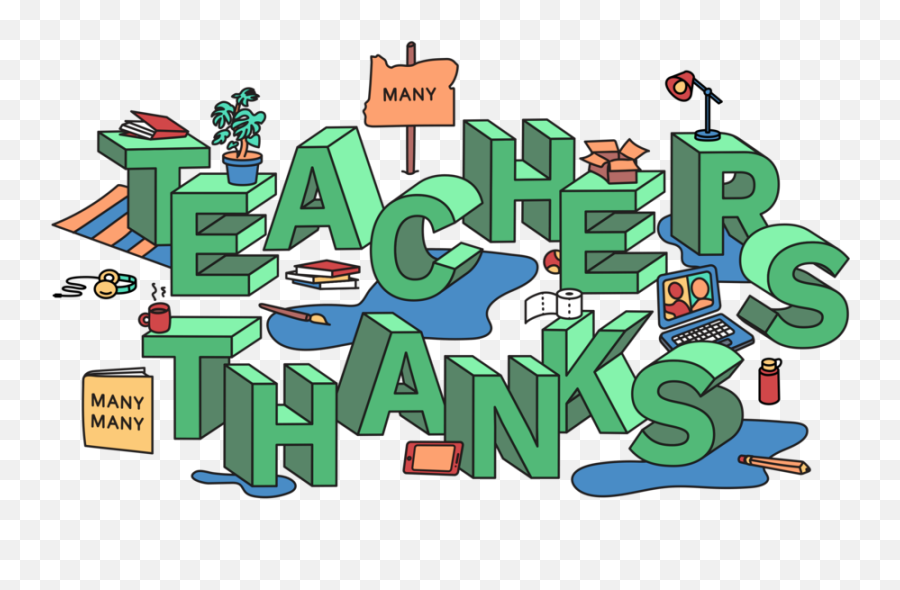 Many Teachers Thanks - Illustration Png,Thanks Png