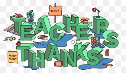 Many Teachers Thanks - Illustration png