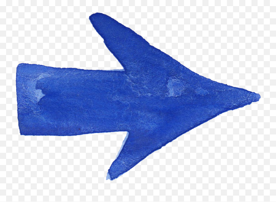 Blue Watercolor Arrow Transparent - Starfish Png,Blue Arrow Png