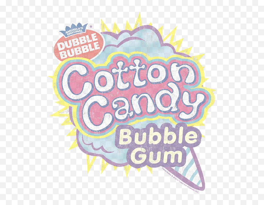 Download Dubble Bubble Cotton Candy Logo Hd Png - Double Bubble Gum,Cotton Png