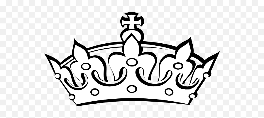 Crown Png Clipart Black And White - Crown Black And White,Crown Outline Png