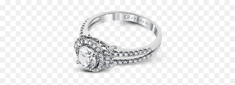 Basket Round Halo 075 Diamond 14k Gold White Zr1178 - Engagement Ring Png,White Diamond Png