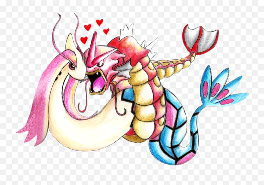 Download Pokemon Gyarados And Milotic - Cool Gyarados And Milotic Png,Gyarados Png