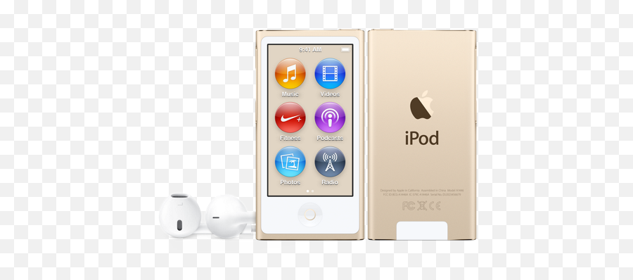 Apple Ipod Nano 16gb Gold Mkmx2lla - Apple Ipod Nano 16 Gb Silver Png,Ipod Logo