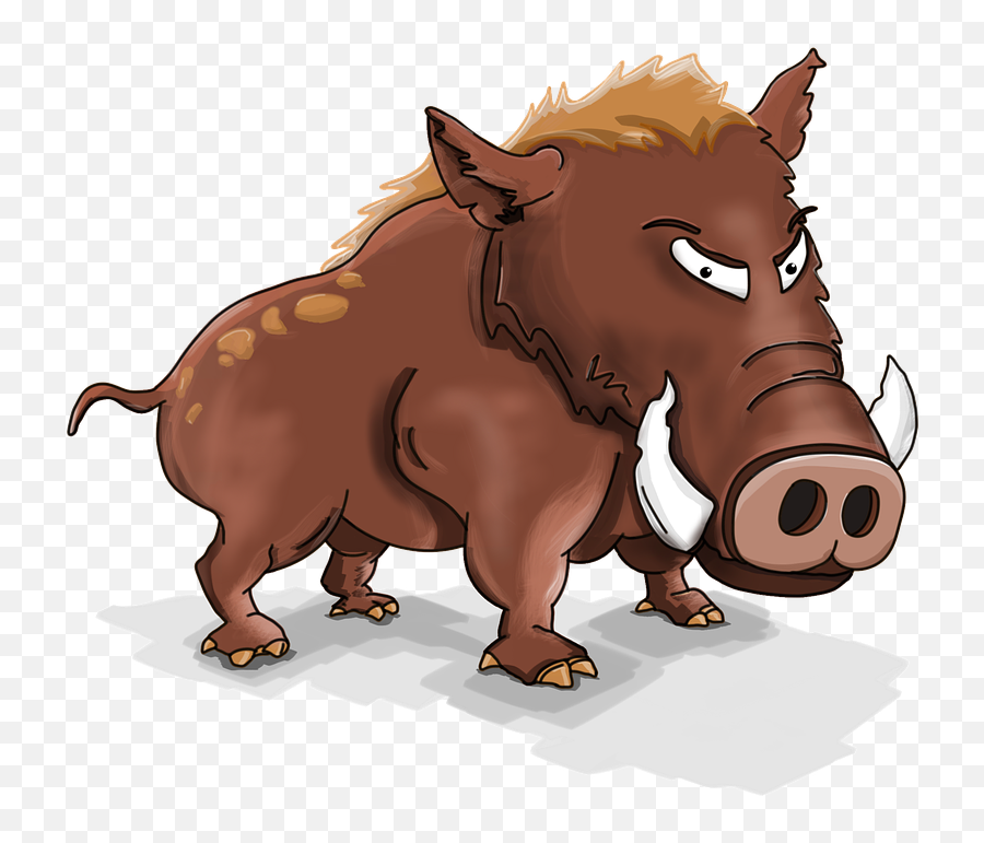 Download Hog Png - Wild Boar Cartoon,Hog Png