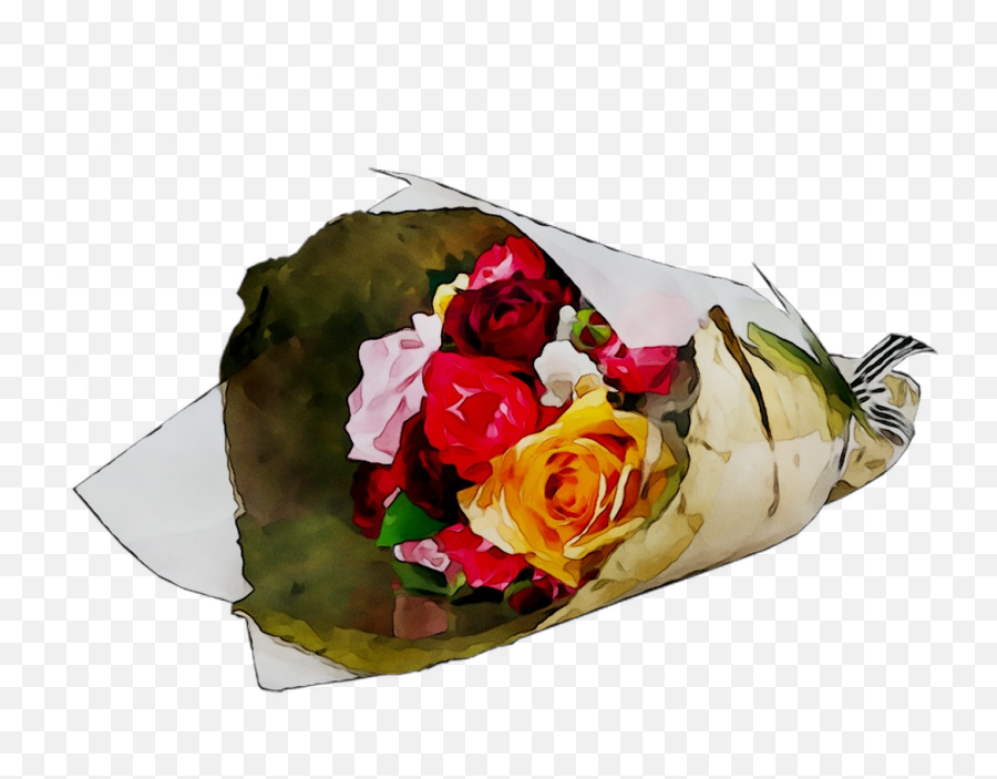 Cut Garden Bouquet Roses Flower Design Floral Clipart - Lovely Png,Bouquet Of Roses Png