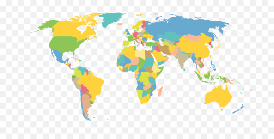 Earth Globe Plane Transprent Png - World Map Flat Png Full World Map,Earth Map Png