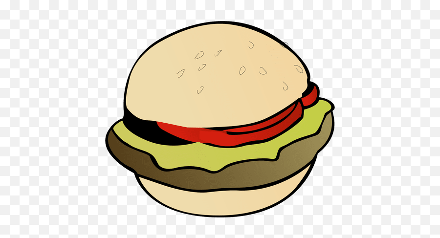 American Burger Cartoon - Transparent Background Cartoon Burger Png,Cartoon Food Png