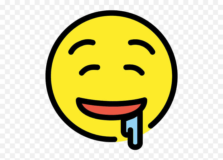 Drooling Face Emoji Clipart - Emoji Babeando Png,Drool Png
