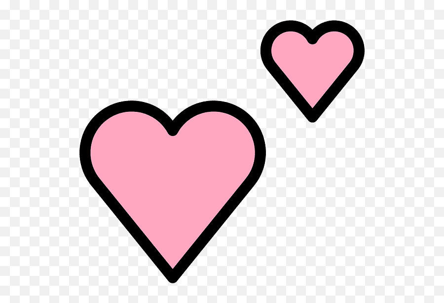 Two Hearts Emoji Clipart Free Download Transparent Png - Black Instagram Heart Symbol,Emoji Hearts Png