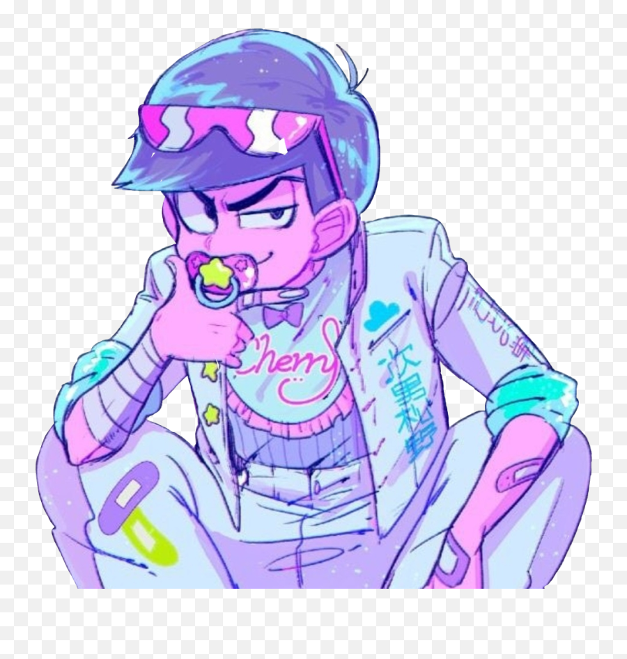 Osomatsusan Karamatsu Ichimatsu Sticker By Kyle - Fictional Character Png,Karamatsu Transparent