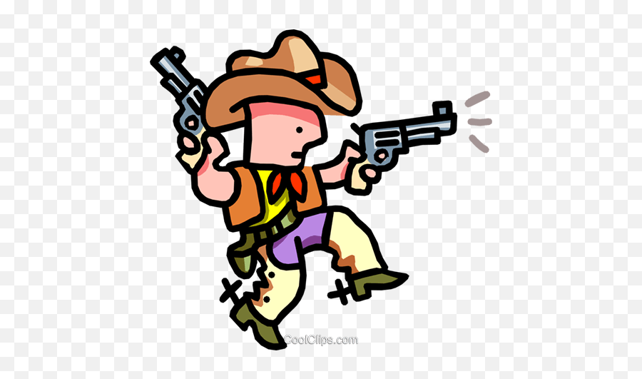 Cowboy Shooting - Cartoon Royalty Free Vector Clip Art Tatu Saloranta Png,Cartoon Gun Png