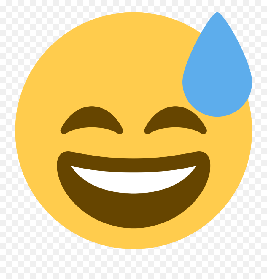 Filetwemoji 1f605svg - Wikimedia Commons Sweat Smile Emoji Png,720p Icon