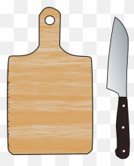 Cutting Board And Knife Clipart Free Download Transparent - Clipart Chopping Board Png