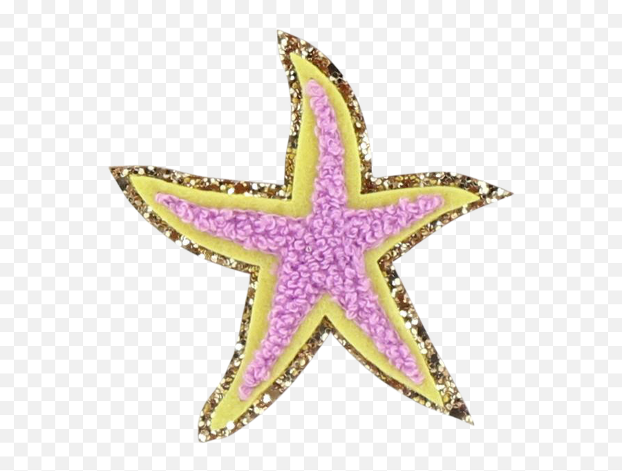 Glitter Starfish Patch - Starfish Png,Gold Glitter Star Png