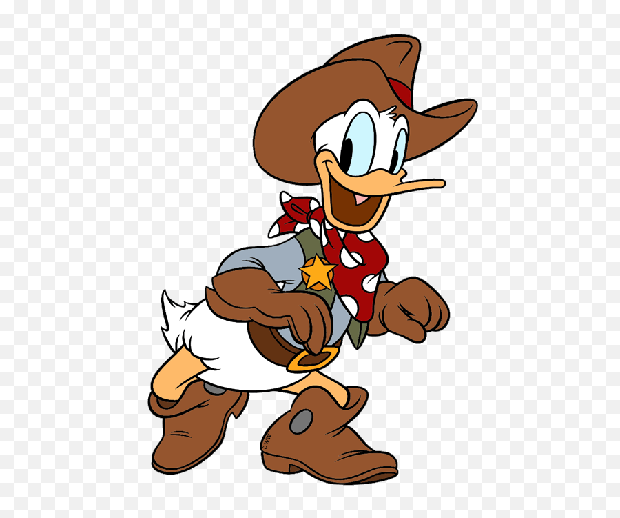 Cowboy Halloween Cliparts - Donald Duck Dressed As A Cowboy Donald Duck Halloween Clipart Png,Cowboy Png