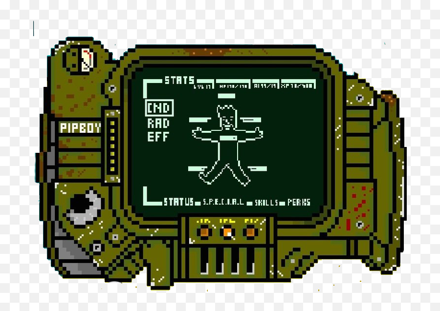 Fallout Pipboy Pixelart Template - Pip Boy Fallout Pixel Art Png,Pip Boy Png