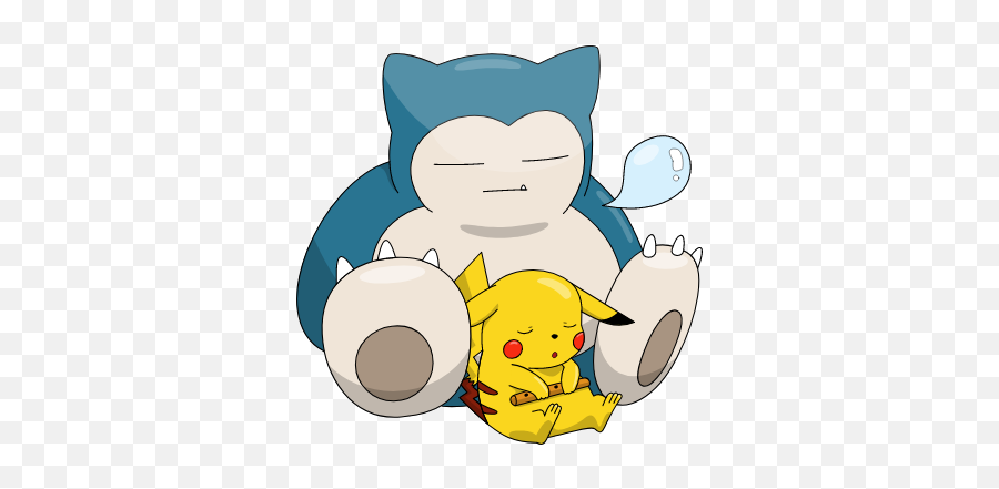 Pikachu And Snorlax Sleeping - Snorlax And Pikachu Sleeping Png,Snorlax Png