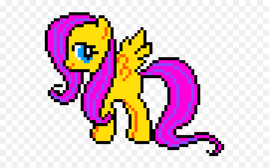 My Little Pony Fluttershy Pixel Art Maker - Pixel Art Little Pony Png,Fluttershy Png