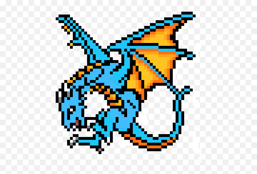 Blue Dragon - Dragão Pixel Art Minecraft Png,Blue Dragon Png