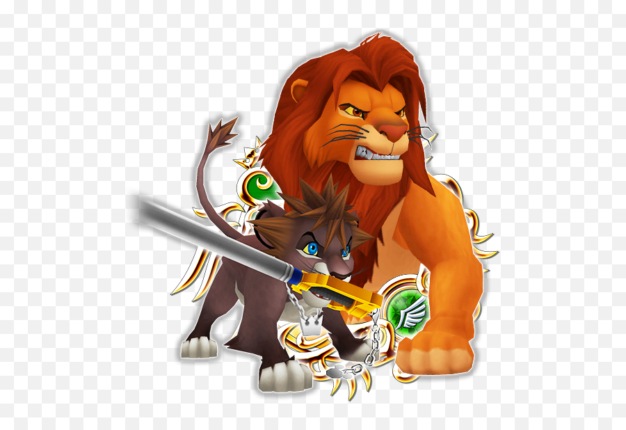 Khux Sora And Simba Transparent Png - Lion King Simba Kingdom Hearts  2,Simba Png - free transparent png images 