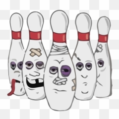 Jpg Black And White Download Bowling Clipart Funny - Funny Beat Up Bowling Pins Png,Bowling Clipart Png