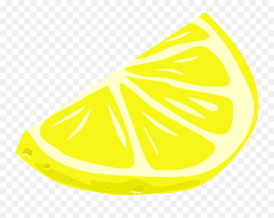 Lemon Wedge Citrus - Lemon Wedge Clip Art Png,Lemon Slice Png