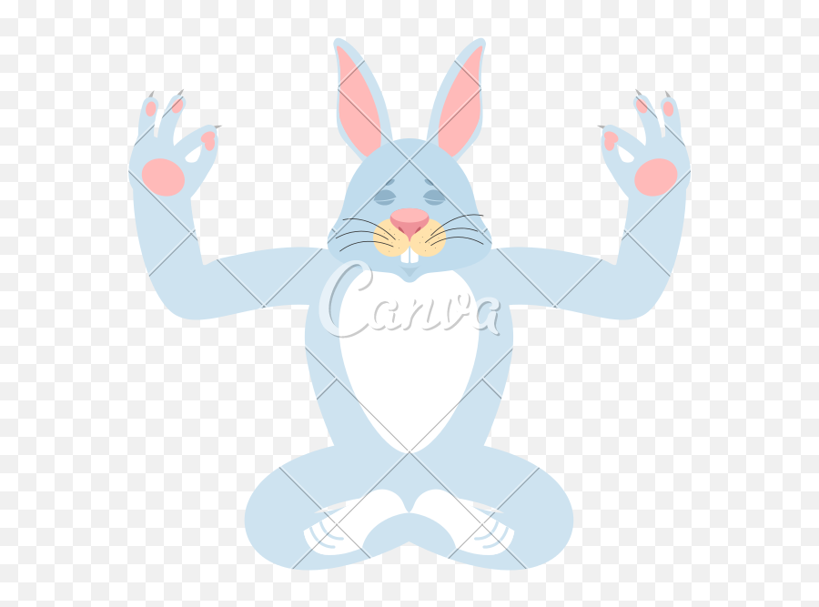 Rabbit Yoga Icon - Icons By Canva Cartoon Png,Yoga Icon Png