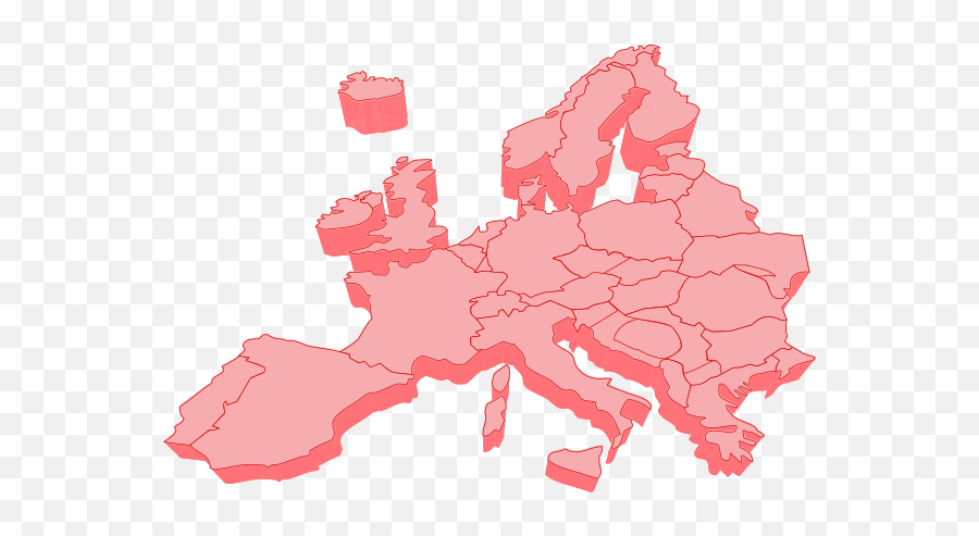 Europe Clipart - Europe Map 3d Vector Png,Europe Map Png