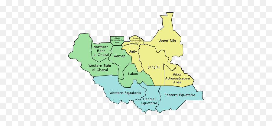 States Of South Sudan - Wikipedia South Sudan 10 States Png,10 Png