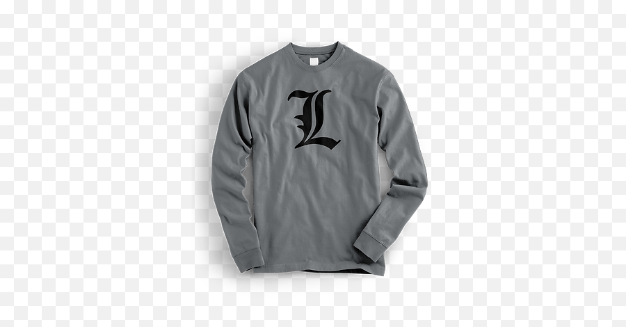 Lawliet Long Sleeve Tee T - Long Sleeve Mockup Front And Back Psd Png,L Logo Death Note