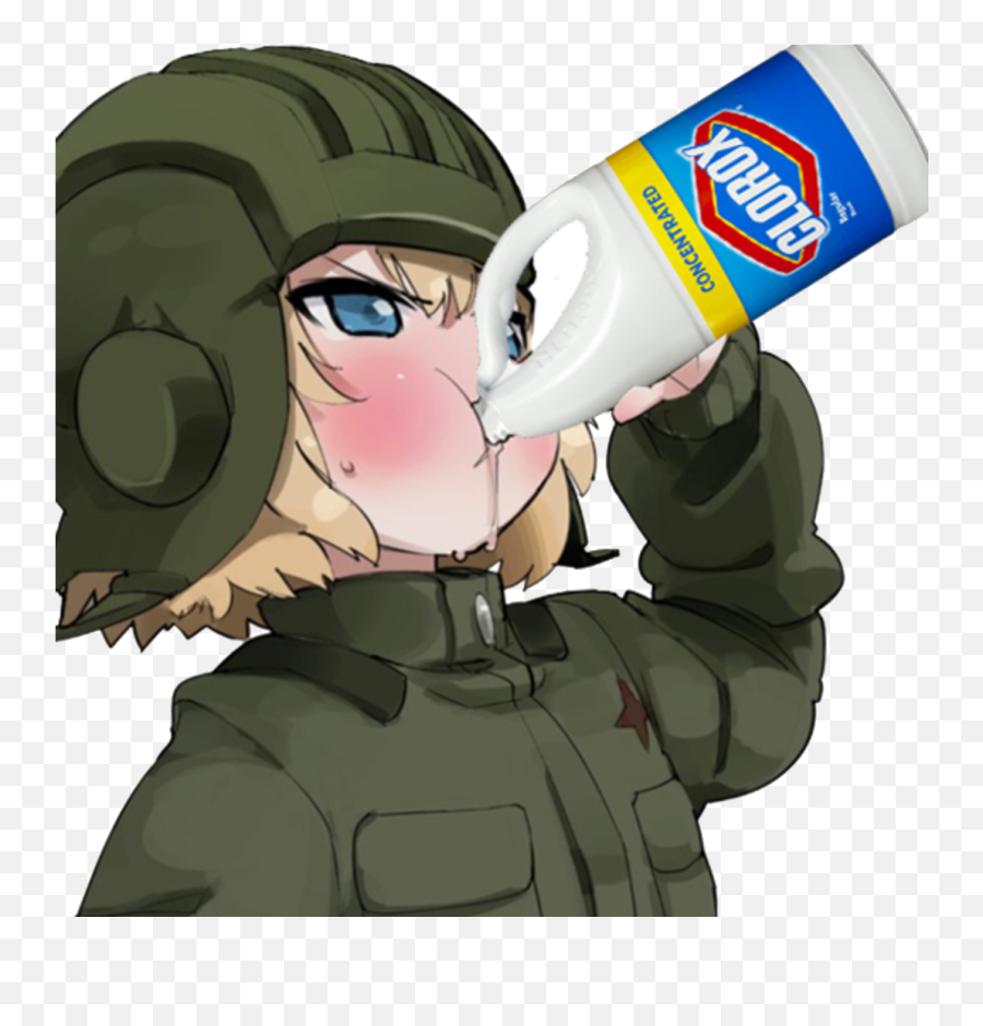 Best Anime Girl Drinking Bleach Sticker - Katyusha Girls Und Panzer Vodka Png,Anime Girls Transparent