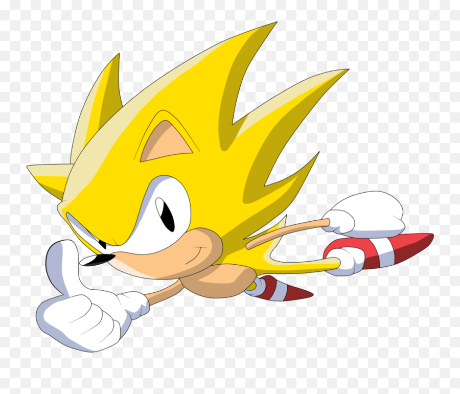 Classic Super Sonic - Sonic The Hedgehog Classic Super Sonic, HD Png  Download - vhv
