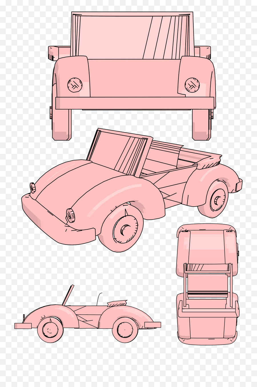 Old Car Draw Clipart U2013 Clipartlycom - Cartoon Png,Old Car Png