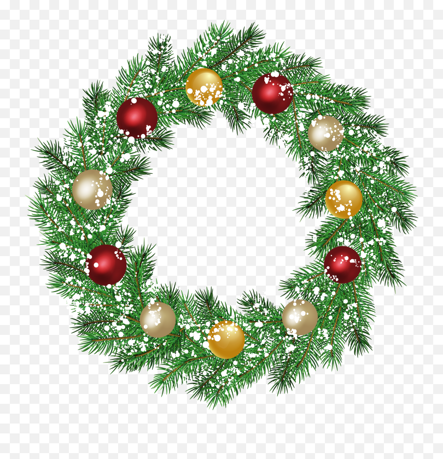 Download Christmas Wreath Png Clip Art - Clip Art,Christmas Wreath Transparent Background