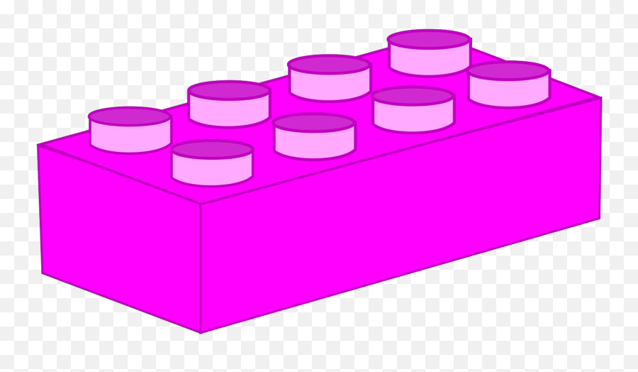 Hot Pink Lego Brick Clip Art - Vector Clip Art Pink Lego Clipart Png,Lego Clipart Png