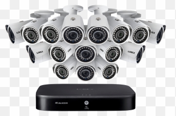 1080p Camera System With 16 - Channel 4K DVR and Sixteen Lorex 4k 2tb Dvr With Security Cameras png