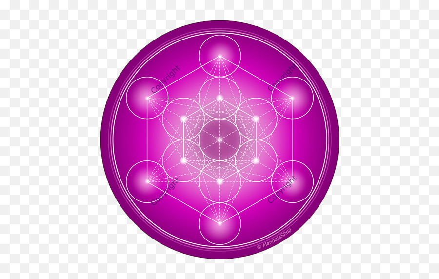 Round Mouse Pad Violet Metatronu0027s Cube - Dot Png,Metatron's Cube Png