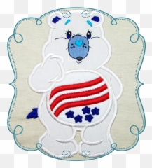 Care Bears 4th Of July Applique - Machine Embroidery Clipart Portable Network Graphics Png,Embroidery Png