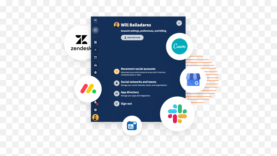 Social Media Marketing U0026 Management Dashboard - Hootsuite Ads Hootsuite Png,Social Connect Icon